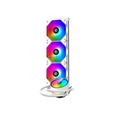 Id-cooling cpu water cooler - zoomflow 360 xt snow (25db; max. 115,87 m3/h; 3x12cm, a-rgb led)