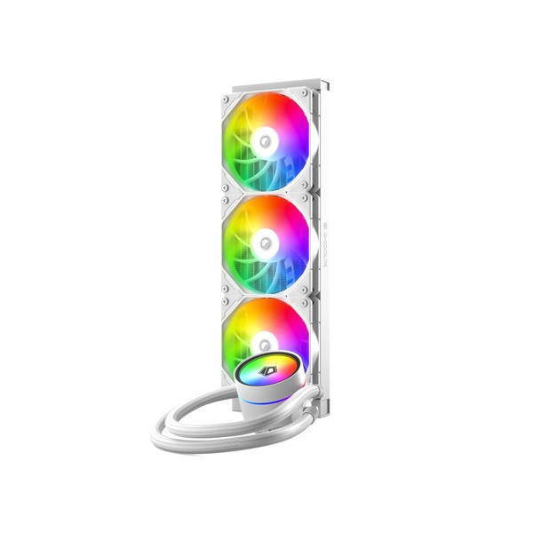 Id-cooling cpu water cooler - zoomflow 360 xt v2 white (25db; max. 115,87 m3/h; 3x12cm, a-rgb led, fehér)