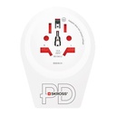 Adapter, Európába utazóknak, USB-C, gyorstöltés, földelt, SKROSS