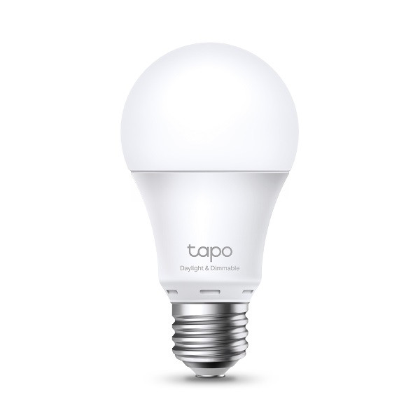 Tp-link okos izzó - tapo l520e (230v; e27; 2,4ghz wifi; 806 lumen; 8w; 4000 kelvin; távoli hozzáférés; ütemezés)