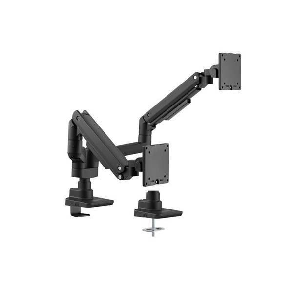 Equip monitor asztali konzol - 650182 (17"-35", 2 monitor, dönthető, forgatható, max.: 2x20kg, fekete)
