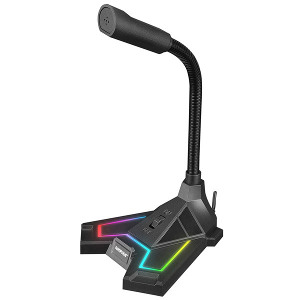 Rampage mikrofon - sn-rmx2 chatty (usb csatlakozó; állvány, fekete, rgb)