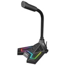 Rampage mikrofon - sn-rmx2 chatty (usb csatlakozó; állvány, fekete, rgb)