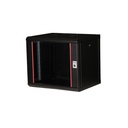 Equip fali rackszekrény - epm-09-6045-b-cbaa (19", 9u, 600x450mm, előre szerelt, fekete)