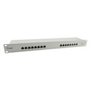 Equip patch panel - 327316 (16 port, cat5e, 1u, árnyékolt, szürke)