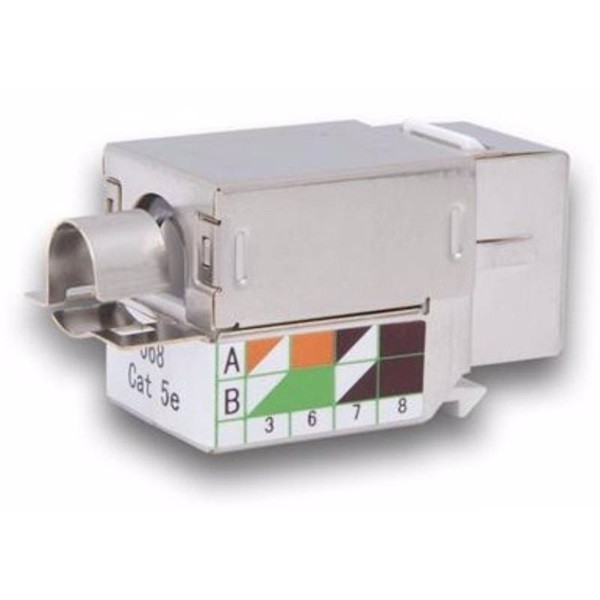 Legrand keystone - cat5e, stp, connect 110 betűzős bekötésű, 180°, 1gigabit (linkeo patch panelekhez)