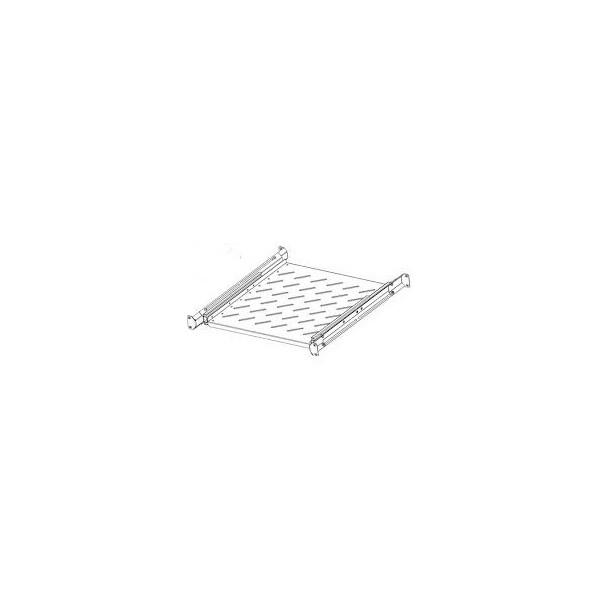 Legrand rackszekrény polc - 2u-19", 4ponton rögzíthető,állítható 435mm szél. (800 mély szekrényekhez),max:50 kg,fekete)