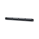 Manhattan patch panel - cat6 utp patch panel, 24 portos, 1u, fekete