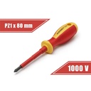 Handy csavarhúzó - 10571 (pz1, 80mm, 1000v-ig szigetelt, mágneses fej)