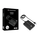 Conceptronic aktív usb hub - hubbies11b (4 port, usb3.0, 90cm kábel, usb táp, fekete)