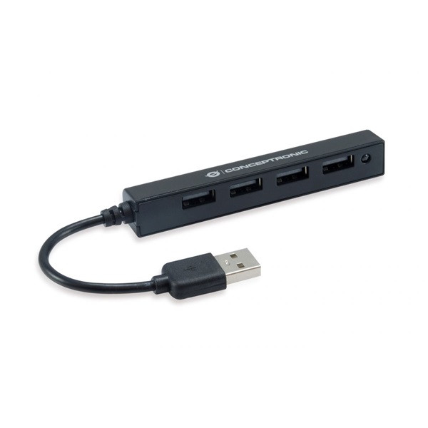 Conceptronic usb hub - hubbies05b (4 port, usb2.0, fekete)