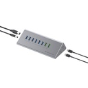 Conceptronic usb hub - hubbies18g (10 port, usb-a/c to 2x usb-c+8x usb-a, külső táp, szürke)