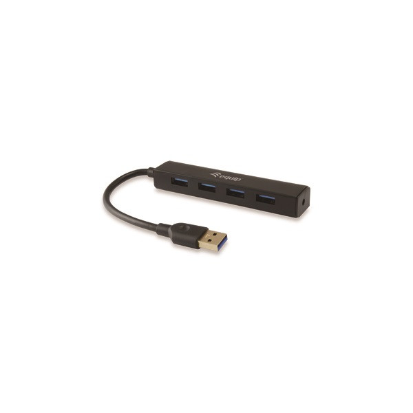 Equip-life usb hub - 128953 (4 port, usb3.0, usb tápellátás, kompakt dizájn, fekete)
