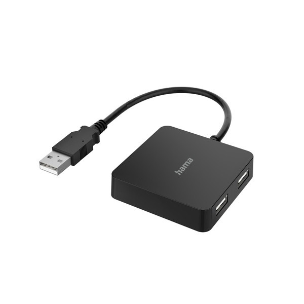 Hama usb hub - 200121 v2 (4xusb-a, usb 2.0, fekete)