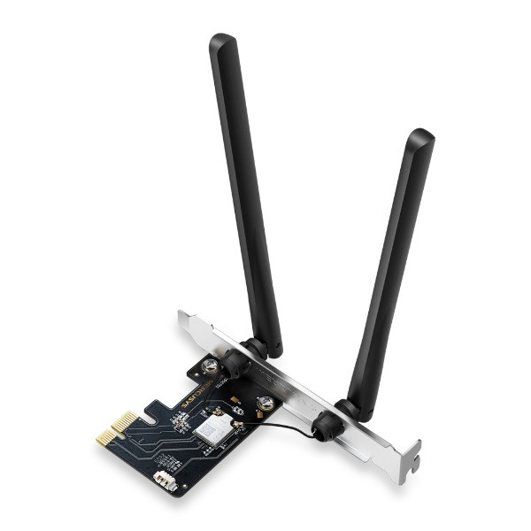 Mercusys hálózati adapter wifi axe5400 - ma86xe (pcie; 2402mbps 6ghz + 2402mbps 5ghz + 574mpbs 2,4ghz; bt5.2; wpa3)