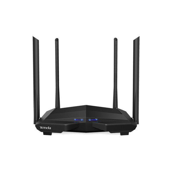 Tenda router wifi ac1200 - ac10 (300mbps 2,4ghz + 867mbps 5ghz; 4port 1gbps, mu-mimo; 4x6dbi)