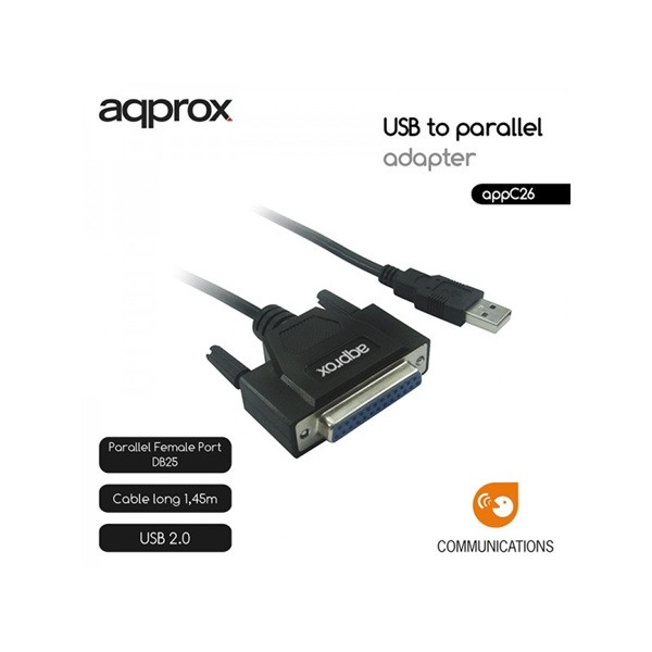 Approx kábel átalakító - usb2.0 to párhuzamos (paraller) port adapter