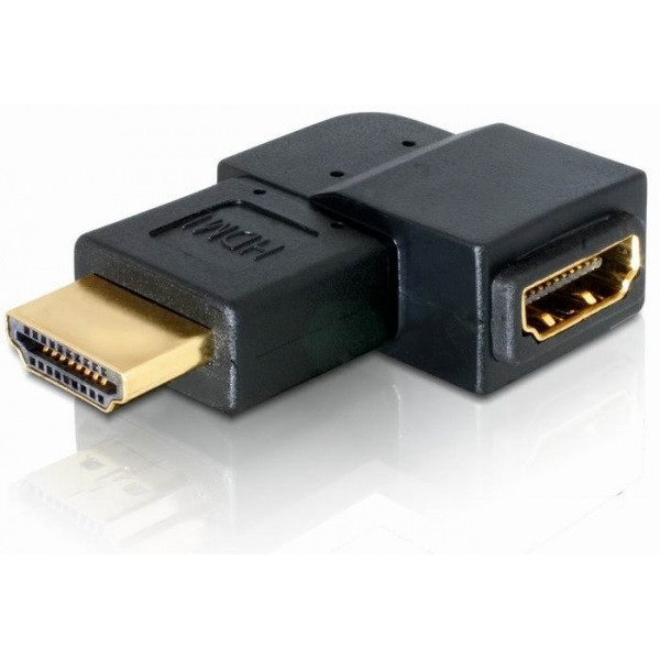 Delock 65077 hdmi m/f adapter, átalakító 90° bal fekete