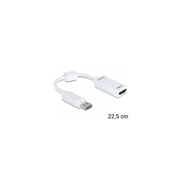 Delock átalakító - 61767 (displayport 1.1a -> hdmi, fullhd, fehér)