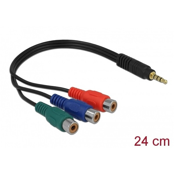 Delock átalakító - 62499 (3.5 mm jack > 3 x rca, apa/anya)