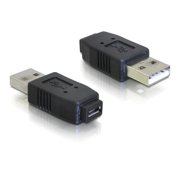 Delock átalakító - 65029 (usb micro a+b - usb-a 2.0, anya/apa, fekete)