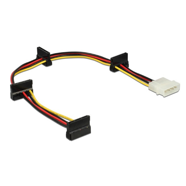 Delock átalakító kábel - 60142 (4 x sata hdd > molex tűs (apa))