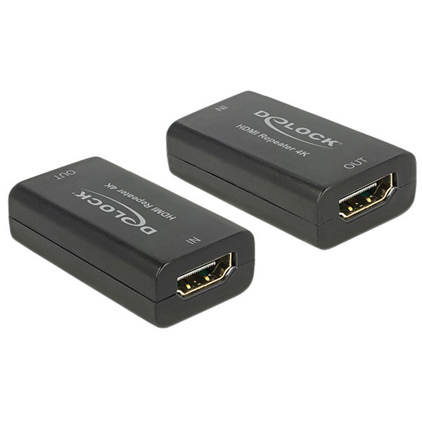 Delock hdmi ismétlő - 11403 (hdmi-a, max.:3840x2160, 30m, fekete)