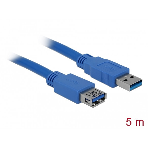Delock kábel - 82541 (usb-a 3.0 -> usb-a 3.0 hosszabbító kábel, apa/any, 5m)