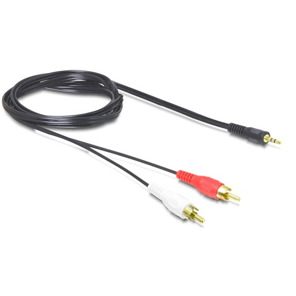 Delock kábel - 84000 (3.5mm jack  > 2xrca apa/apa, 1,5m)