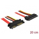 Delock kábel - 84362 (sata 22 tűs  -> sata 22 tűs, apa/anya hosszabbító tápkábel, 0,2m)
