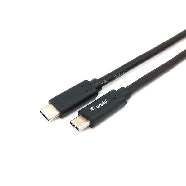 Equip átalakító kábel - 128346 (usb-c 3.2 gen1 to usb-c, apa/apa, fekete, 1m)