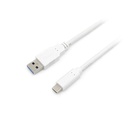 Equip átalakító kábel - 128363 (usb-c 3.2 gen1 to usb-a, apa/apa, fehér, 1m)