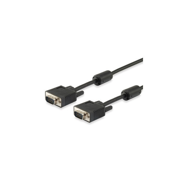 Equip kábel - 118816 (vga kábel, hd15, ferrit gyűrűvel, duplán árnyékolt, apa/apa, 20m)