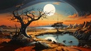 Desert Oasis Twilight