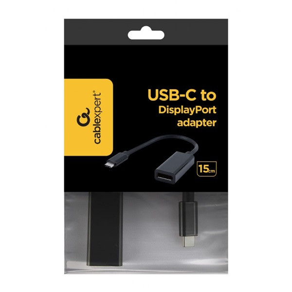 Gembird átalakító - a-cm-dpf-02 (usb type-c - displayport adapter 4k, 15cm kábel)