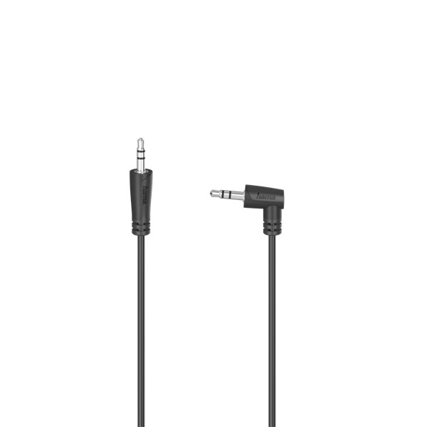 Hama kábel - 205285 (audio összekötő, 90 fok, 3,5mm jack, 0,5m, fekete)