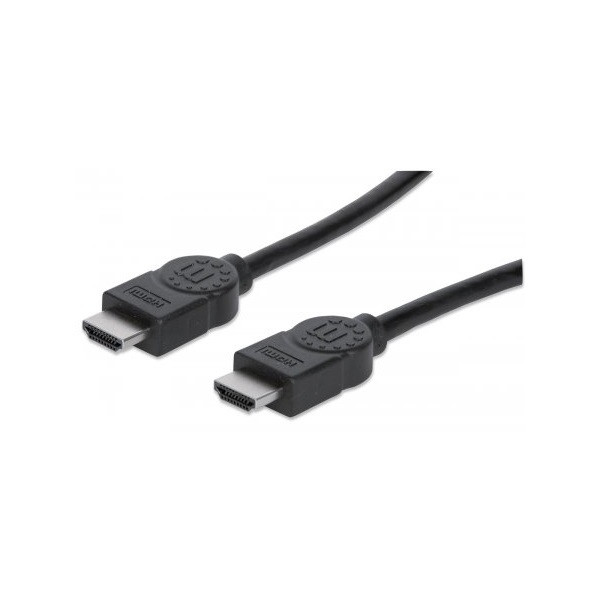 Manhattan kábel - hdmi to hdmi (ethernet hec, arc, 3d, 4k,  shielded,  15m, fekete)