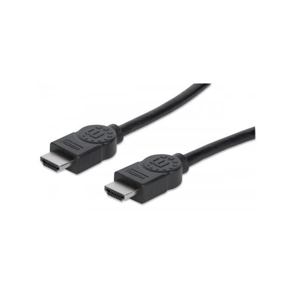 Manhattan kábel - hdmi to hdmi (ethernet hec, arc, 3d, 4k,  shielded,  3m, fekete)