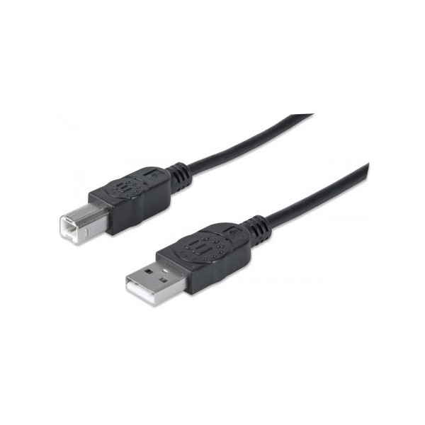 Manhattan kábel - usb nyomtató kábel (usb2.0, 180cm, fekete)