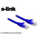 S-link kábel - sl-cat602bl (utp patch kábel, cat6, kék, 2m)