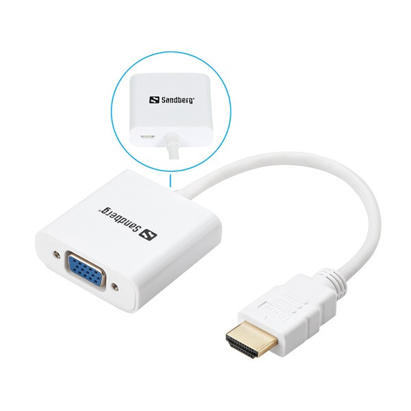 Sandberg kábel átalakító - hdmi to vga converter