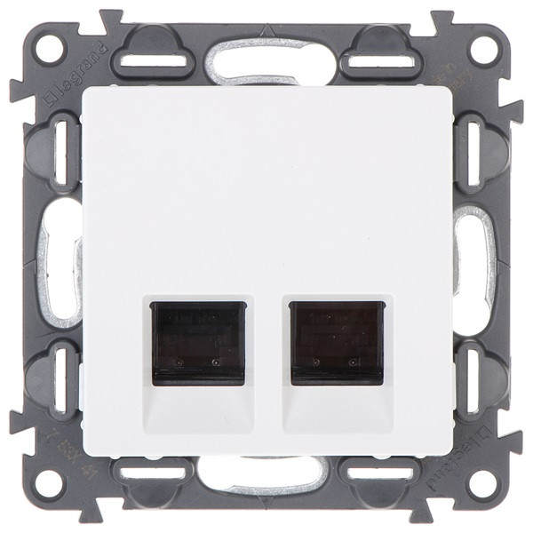 Legrand valena life 2xrj45 cat. 5e utp csatlakozóaljzat fehér