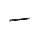 Equip hálózati elosztó - 333315 (schuko, 7x schuko/2x usb, rack 1u, 1,8m kábel, aluminium, fekete)