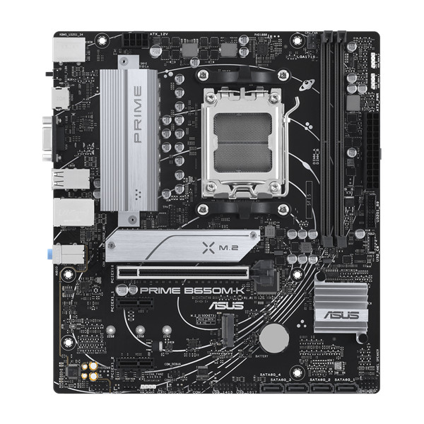 Asus alaplap - amd prime b650m-k am5 (b650, atx, 2xddr5 7800+mhz, 4xsata3, 2x m.2, hdmi+vga)