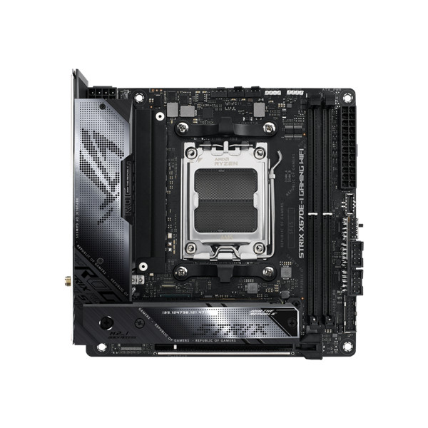 Asus alaplap - amd rog strix x670e-i gaming wifi am5 (x670, itx, 2xddr5 6400+mhz, lan, 2xsata3, 2x m.2, hdmi)