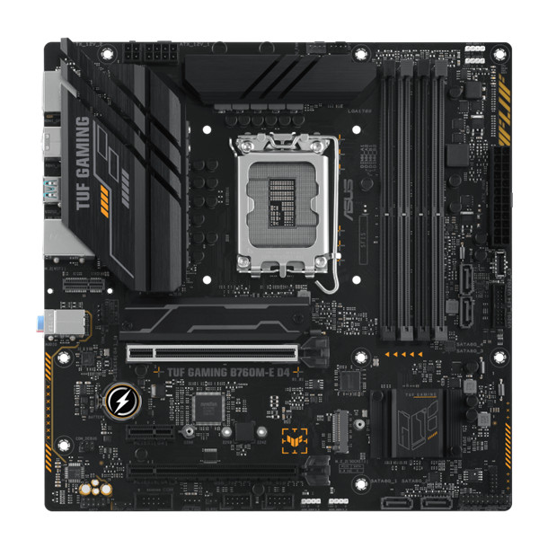 Asus alaplap - intel tuf gaming b760m-e d4 s1700 (b760, 4xddr4 5333mhz, 4xsata3, 2xm.2, hdmi+dp)
