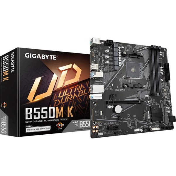 Gigabyte alaplap - amd b550m-k am4 (b550, 4xddr4 3200mhz, 4xsata3, m.2, 6xusb2.0, 6xusb3.2)
