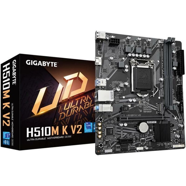 Gigabyte alaplap - intel h510m k v2 s1200 (h470, 2xddr4 3200mhz, 1xgbe lan, 2xsata3, m.2, 6xusb2.0, 4xusb3.2)