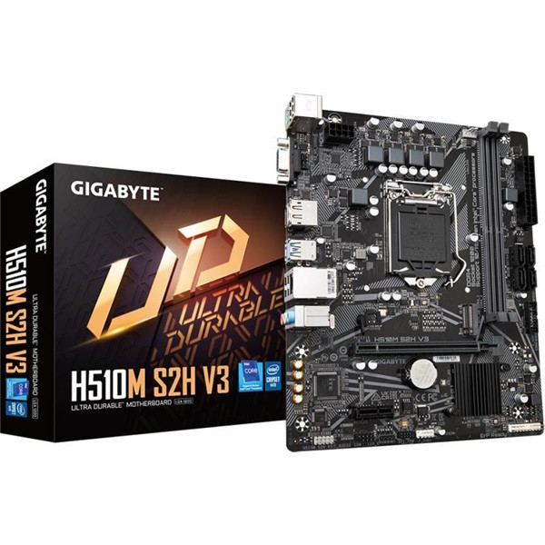 Gigabyte alaplap - intel h510m s2h v3 s1200 (h510, 2xddr4 3200mhz, 1xgbe lan, 4xsata3, m.2, 6xusb2.0, 4xusb3.1)