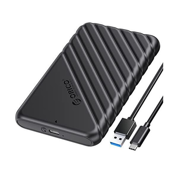 Orico külső hdd/ssd ház 2.5" - 25pw1-c3-bk/143/ (usb-a 3.0, max. 7-9,5 mm, max.: 4tb, fekete)